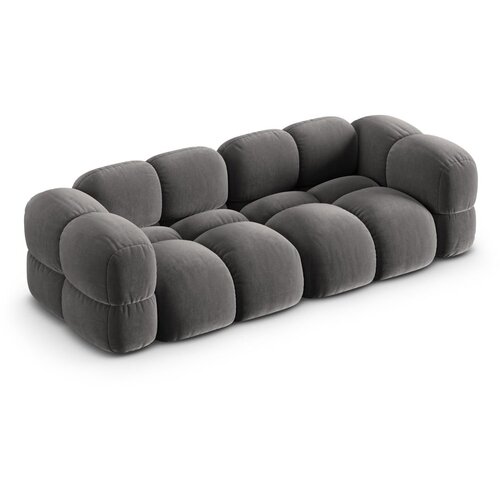 Cosmopolitan Design Siva žametna sedežna garnitura 250 cm Loretto &amp;ndash; Slike