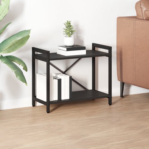 vidaXL Knjižna omara Črni hrast 60 x 30 x 48.5 cm Konstruiran les Cene