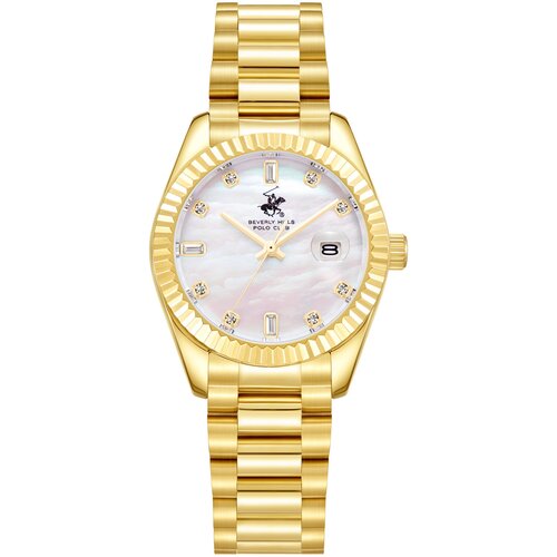 Beverly Hills Polo Club Ženski sat BP3801X.120, Sedefasto kućište, Zlatne boje Cene