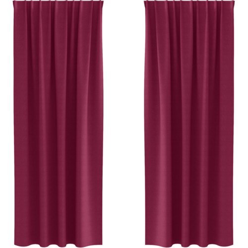 vidaXL Zavese z zavesami 2 pcs Vinorodna rdeča 260 x 140 cm Poliester Cene