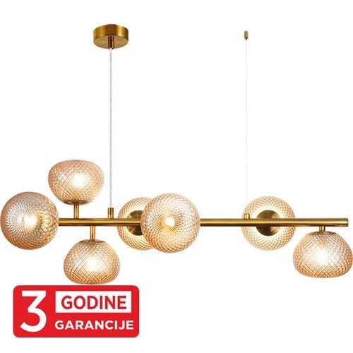 Mitea Lighting Visilica staro zlato PRISMA MAP9526-7 7xG9 + amber 3Y Cene