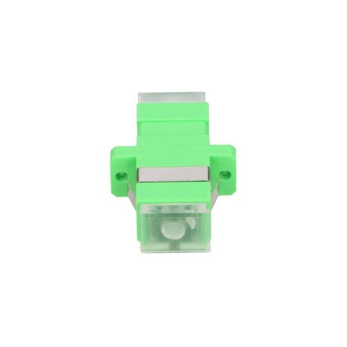 Extralink SC/APC simplex SM adapter green transparent , dust caps ( 5156 ) Slike