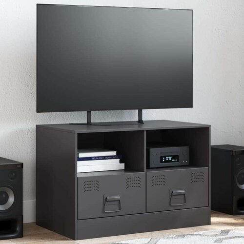 TV ormarić crni 67 x 39 x 44 cm čelični Cijene
