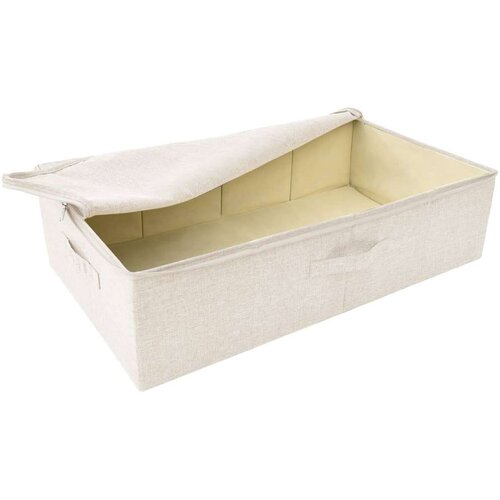 VidaXL Kutije za pohranu 2 kom od tkanine 70 x 40 x 18 cm krem Slike