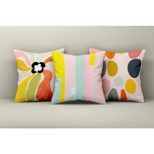 WALLXPERT Asr_plw25 - 10 multicolor cushion cover set (3 pieces) Cene