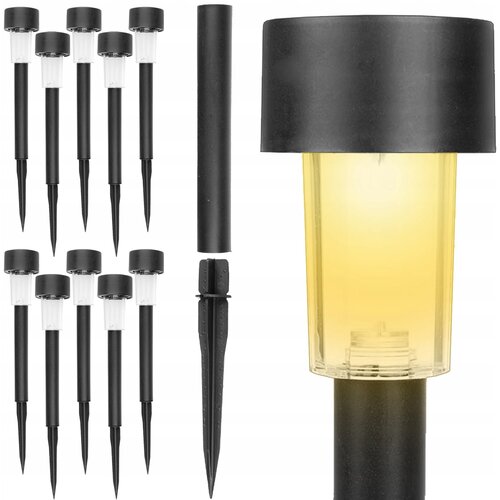  10x solarna talna LED toplo bela vrtna svetilka 37cm Slike