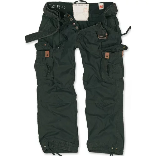 Surplus muške vojaške hlače premium vintage za jače, crna