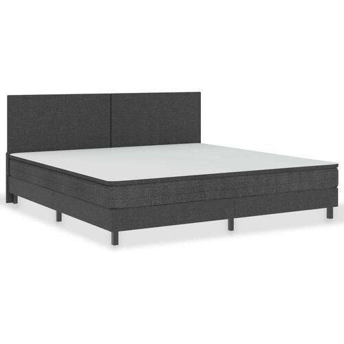 VidaXL Box spring okvir za krevet od tkanine sivi 200 x 200 cm Slike