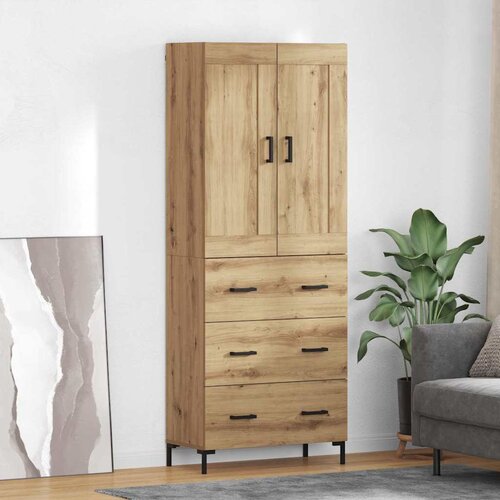 vidaXL Highboard Umjetnički hrast 69,5 x 34 x 180 cm Konstruirano drvo Cijene