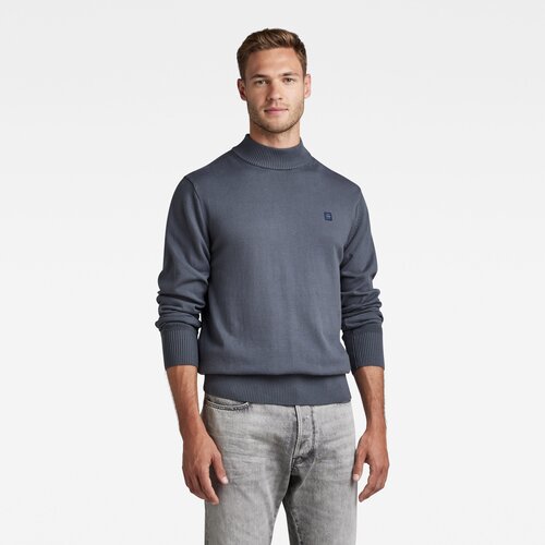 G-star Sweater - Premium core mock knit blue Slike