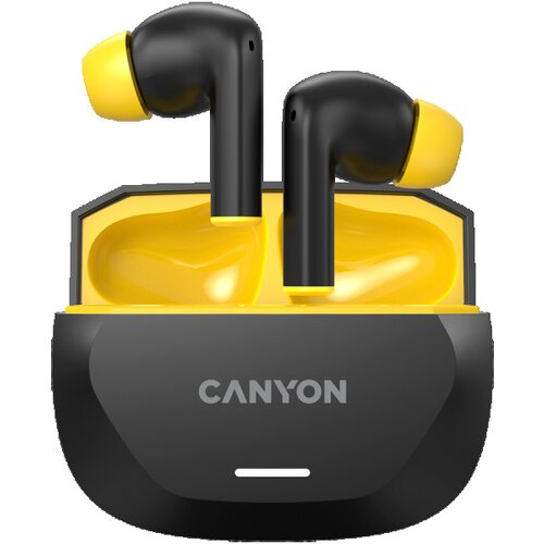 Canyon headset HEXAGON 7 TWS ANC+ENC Wireless Charge Black Yellow ( CNS-TWS7BY ) Cene