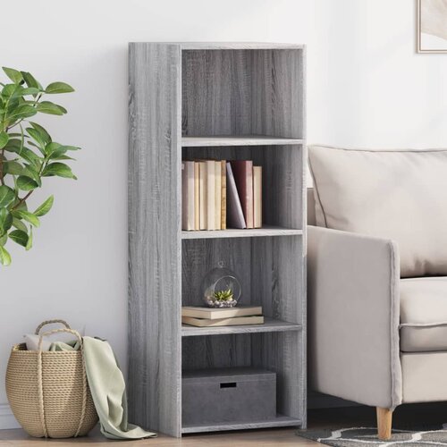 The Living Store Visoka omara siva sonoma 45x41x124 cm inženirski les - Visoka Omara, (21435194) Slike