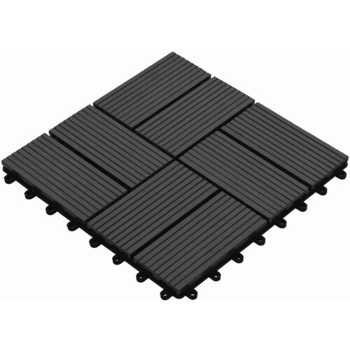  Pločice za decking 11 kom. Crna 30 x 30 cm WPC Cijene