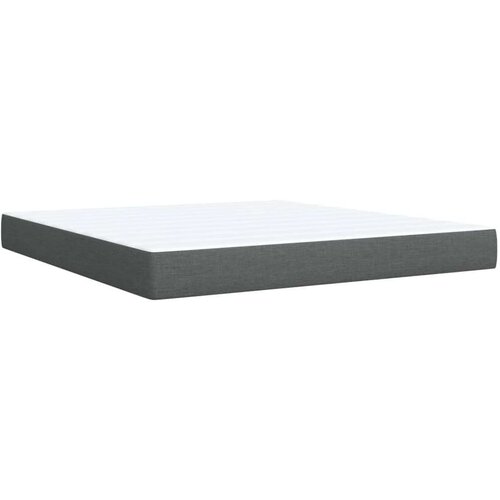 vidaXL Box spring postelja z vzmetnico temno siva 180x200 cm blago Cene