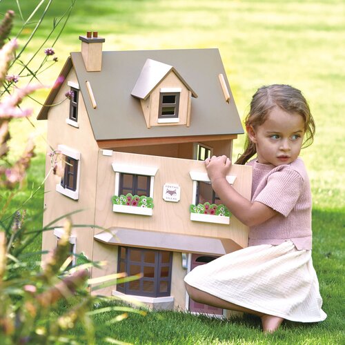 TENDER LEAF TOYS Lesena hi&amp;scaron;ica za punčke - The Foxtail Villa, 16 kosov Slike