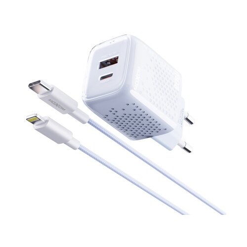 Moxom mx-hc206 Kucni punjac 18w fast pd 20w type c na lightning plavi ( P1256 ) Slike