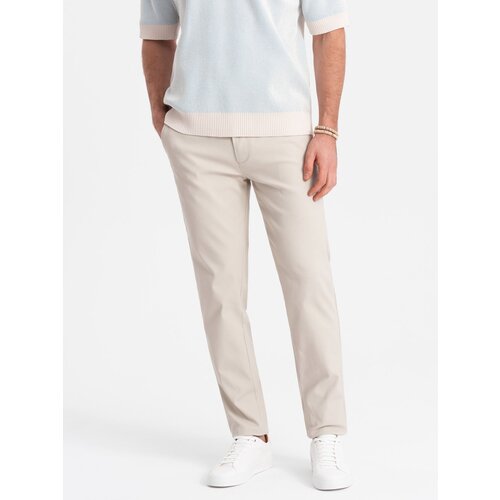 Ombre Men's SLIM FIT chino pants - cream Cene