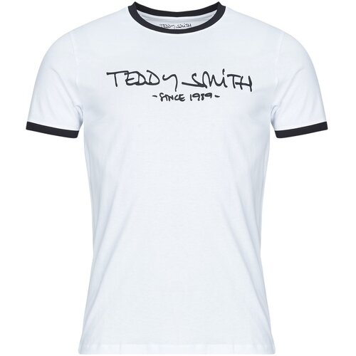 Teddy Smith Majice s kratkimi rokavi TICLASS MC Bela Slike