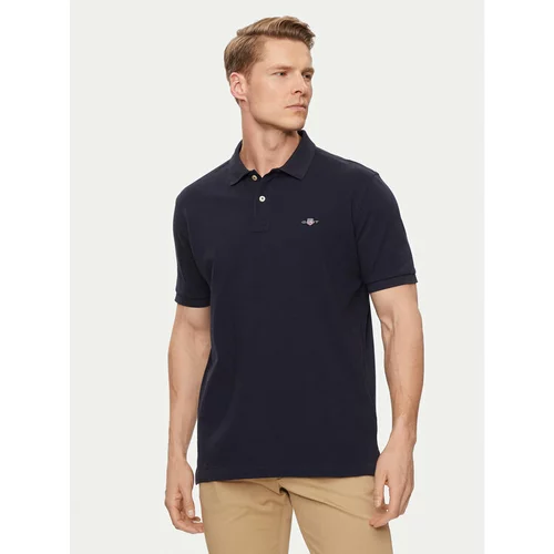 Gant Polo majica Shield 2210 Mornarsko modra Regular Fit