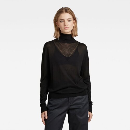 G-star sweater - core roll neck knit wmn black Slike
