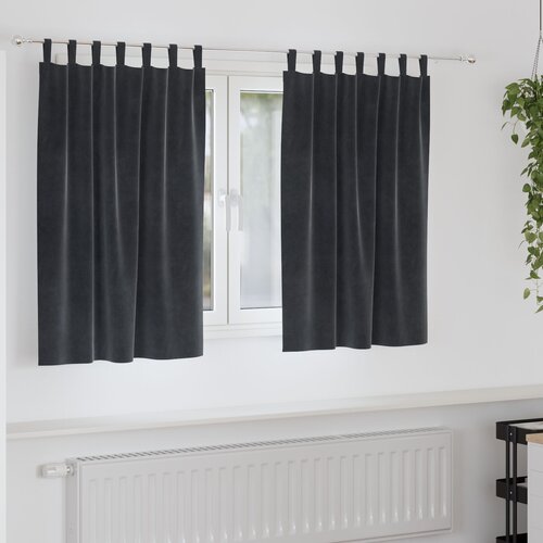vidaXL Zavjese Tamno sive Poliester 140 x 140 cm Zavjese Pravokutne Cijene