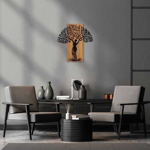 Atelier Del Sofa zidna dekoracija Woman Tree 3, 54x58 cm, Crna Slike