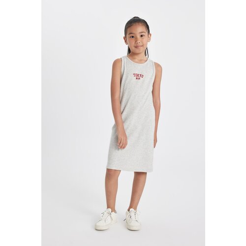 Defacto girl's Printed Ribbed Camisole Sleeveless Dress Slike