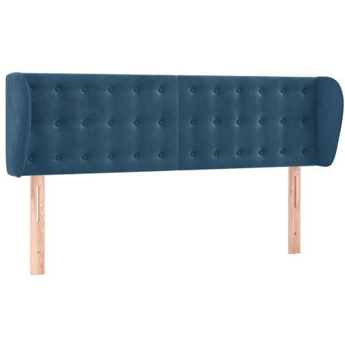 Maison Chic vzglavna omarica - nočna omarica - posteljna omarica z u&amp;scaron;esi temno modro 147x23x78/88 cm žamet, (21712101) Slike