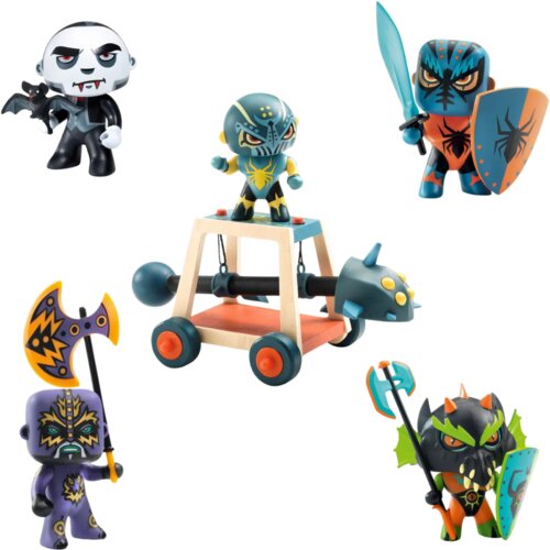 Djeco Komplet Arty Toys veliki - vitezi Spider in oblegovalni oven & Flameo & Drack & Spider & Draculum Cene