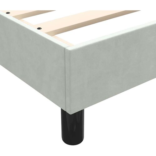 vidaXL Krevet s oprugama i madracem svjetlosivi 160x210 cm baršunasti Cene