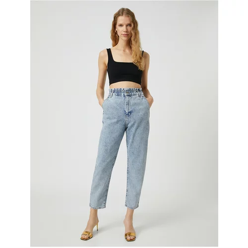 Koton Jeans with Elastic Waist High Waist - Baggy Jeans