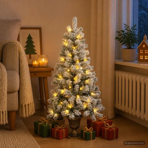 Mini božićno drvce 25 LED lampica Topla bijela PVC Slike