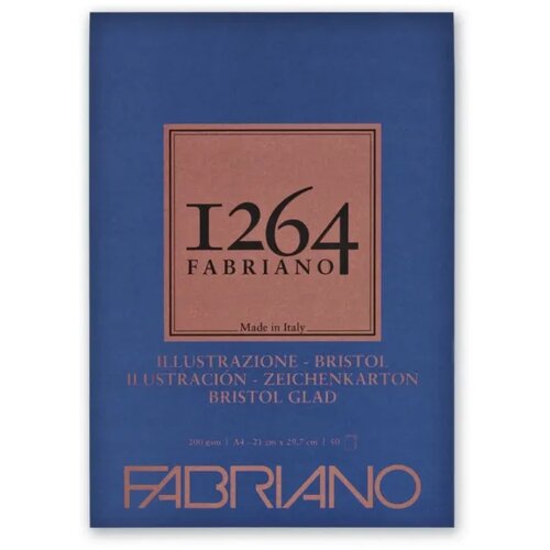 Fabriano blok 1264 bristol 21x29,7 (a4) 200g 50l ljepljen na vrhu 19100654 Cene