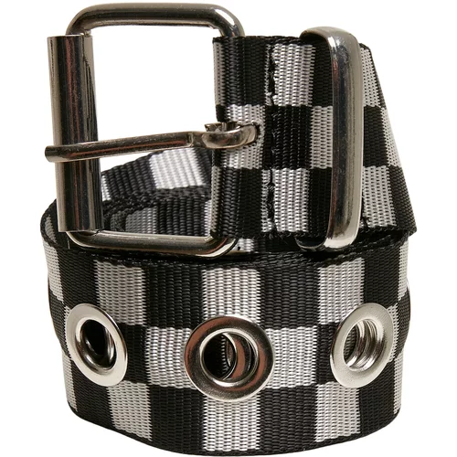 Urban Classics Accessoires Plaid belt with eyelets black/white