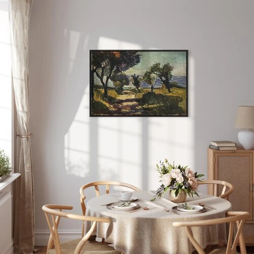  Slika - Henri Matisse &amp;ndash; Corsican Landscape with Olive Trees 120x80 U crnom drvenom okviru Slike
