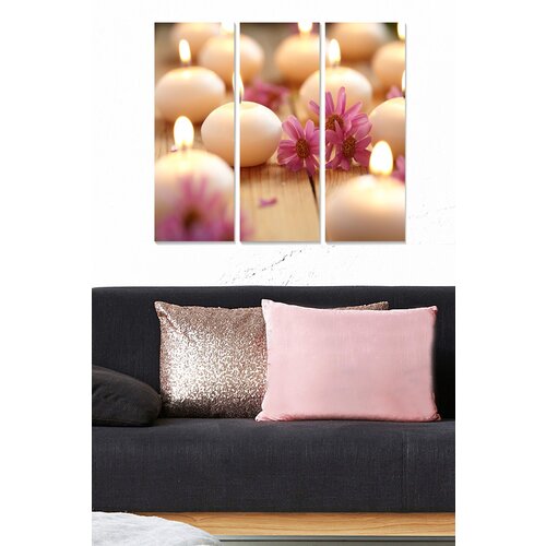 Wallity MDF125276414 multicolor decorative mdf painting (3 pieces) Cene