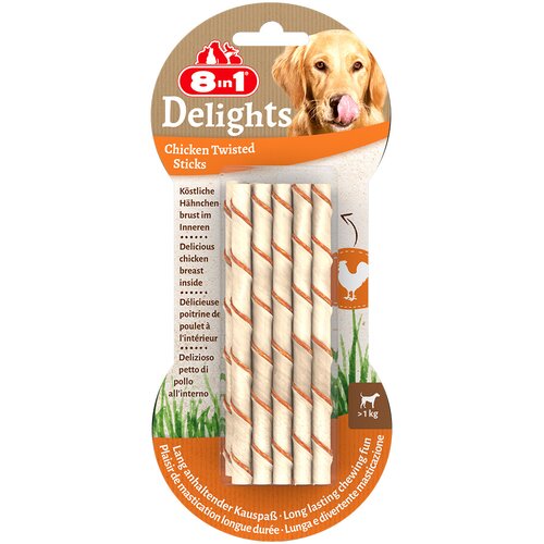 8in1 Delights Twisted Sticks pi&scaron;čanec za majhne pse - 20 kosov Cijene