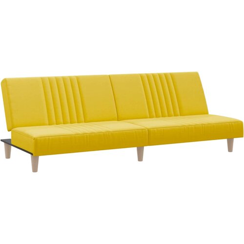 Maison Chic Raztegljiv kavč - Raztegljivi divan svetlo rumeno blago, (21728617) Cene