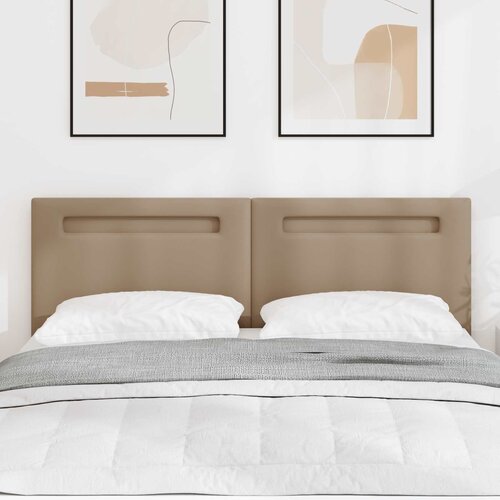  LED glava kreveta Boja cappuccina 144 cm Lažna koža Cijene