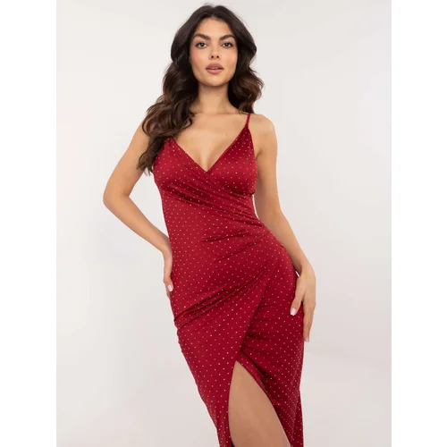 Italy Moda Dress-DHJ-SK-17561.93P-burgundy