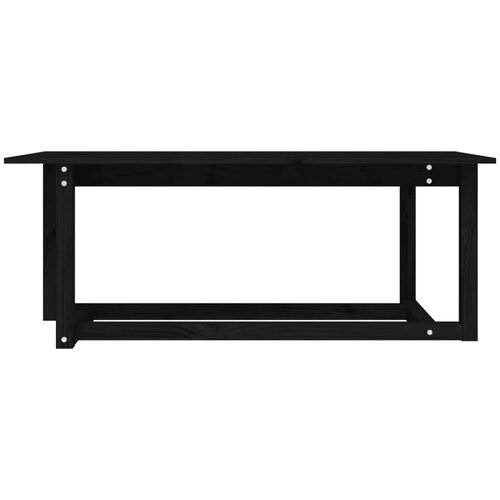  Stolić za kavu crni 110 x 55 x 45 cm od masivne borovine Slike