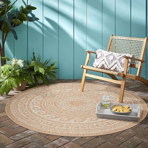 Ayyildiz Carpets Bež okrogla zunanja preproga &amp;oslash; 80 cm Comilla &amp;ndash; Slike