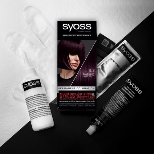 Syoss Permanent Coloration trajna barva za lase 50 ml odtenek 3-3 Dark Violet Cene