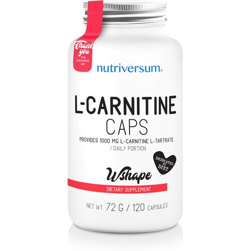 NUTRIVERSUM Wshape L-carnitine, 500mg, 120 kapsula Slike