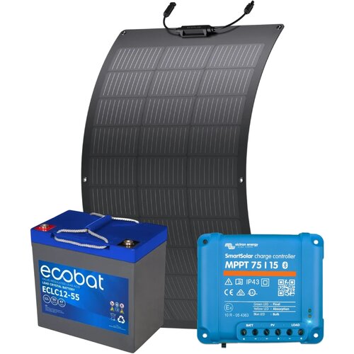  Solarni set za brod (Baterija: 55Ah, Fleksibilni solarni panel: 100W, MPPT: 75/15 - 12/24V) Cijene
