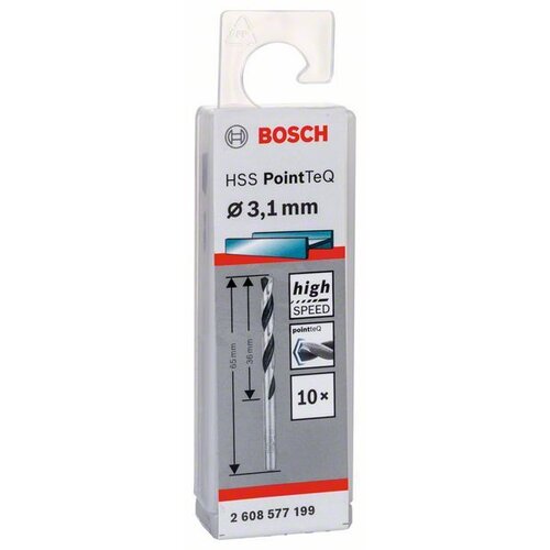 Bosch HSS spiralna burgija PointTeQ 3,1 mm paket od 10 komada Slike