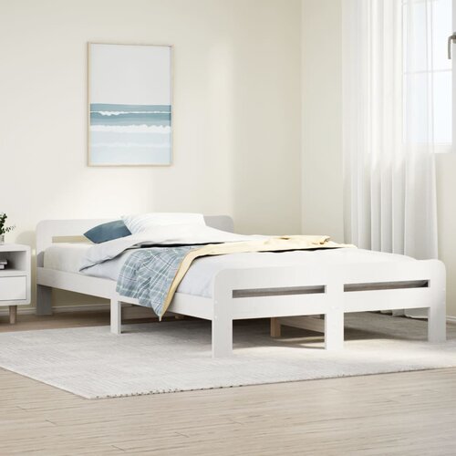 Furnova Posteljni okvir brez vzmetnice bel 120x200 cm trdna borovina, (21941555) Slike