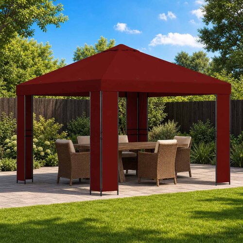 Gazebo 3 x 3 m Tamno crvena Poliester i čelik 190 gsm Cijene