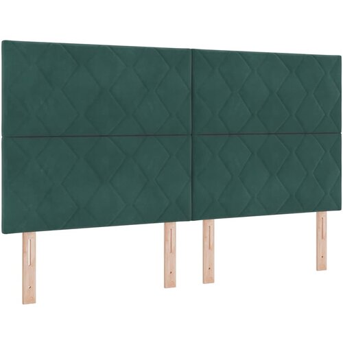 vidaXL LED glava postelje Temno zelena 180 cm Umjetno usnje, (5000142457) Cene
