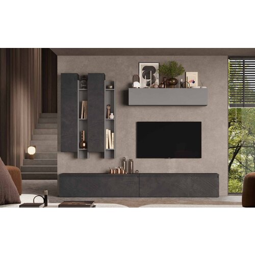 LC Mobili Dnevni regal v skrilasto in svineno sivi INFINITY 2.0 900004-ADPB Slike